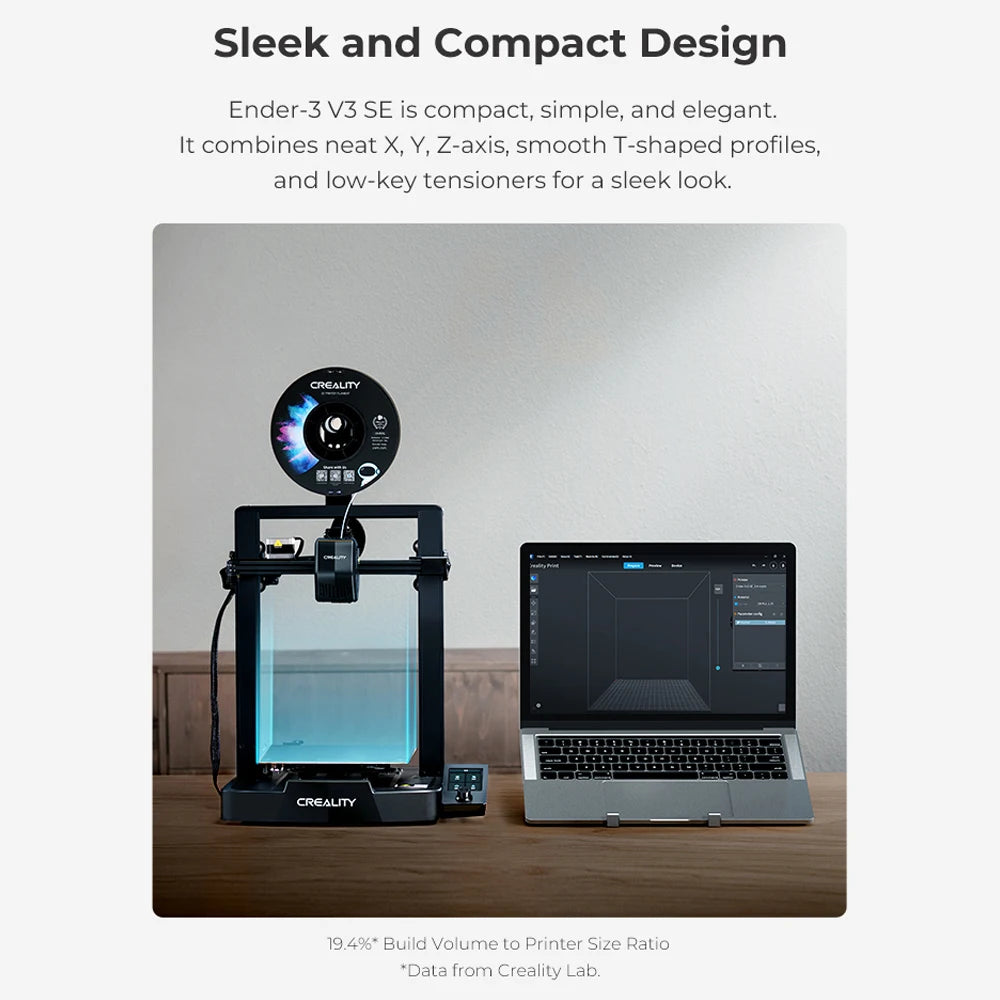 Creality Ender-3 V3 SE 3D Printer – Auto Levelling, Sprite Extruder, Dual Z-Axis, PC Spring Steel, 250mm/s High-Speed Printing
