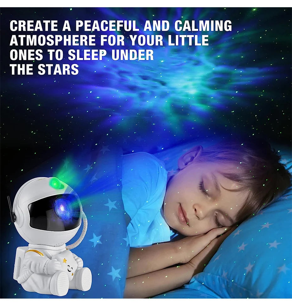 Astronaut Galaxy Projector – Starry Sky & 3D Nebula LED Light.