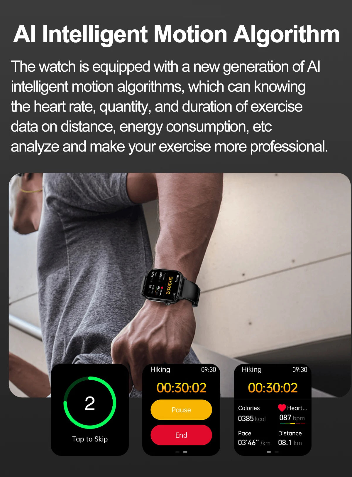 AI Health Smartwatch 2024: ECG+PPG, Medical Diagnosis, Uric Acid, Glucose, Lipids, Bluetooth Calls.
