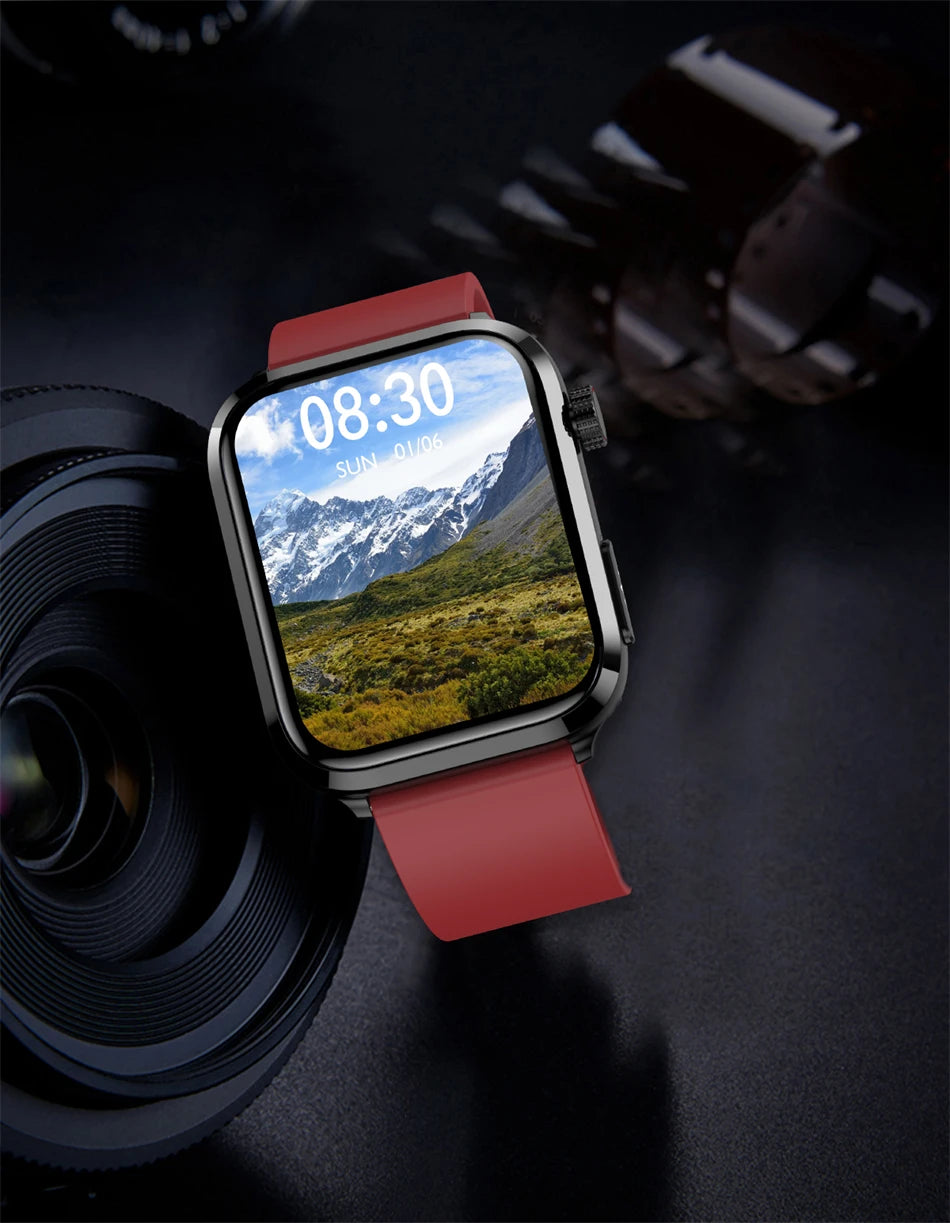 AI Health Smartwatch 2024: ECG+PPG, Medical Diagnosis, Uric Acid, Glucose, Lipids, Bluetooth Calls.