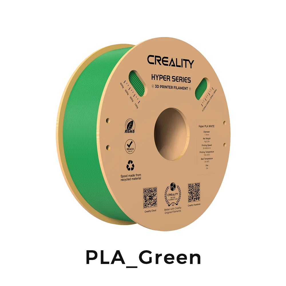 Creality 3D Printer Filament 1.75mm – 1KG Spool (PLA, PETG, ABS, TPU) – Multiple Colour Options