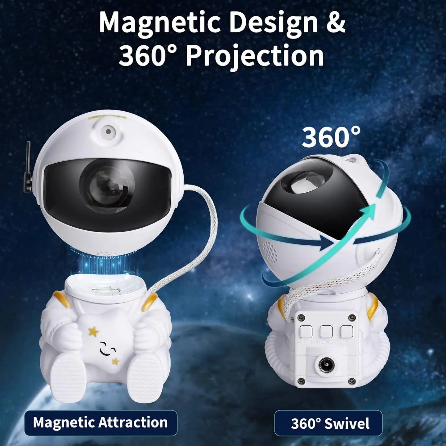 Astronaut Galaxy Projector – Starry Sky & 3D Nebula LED Light.