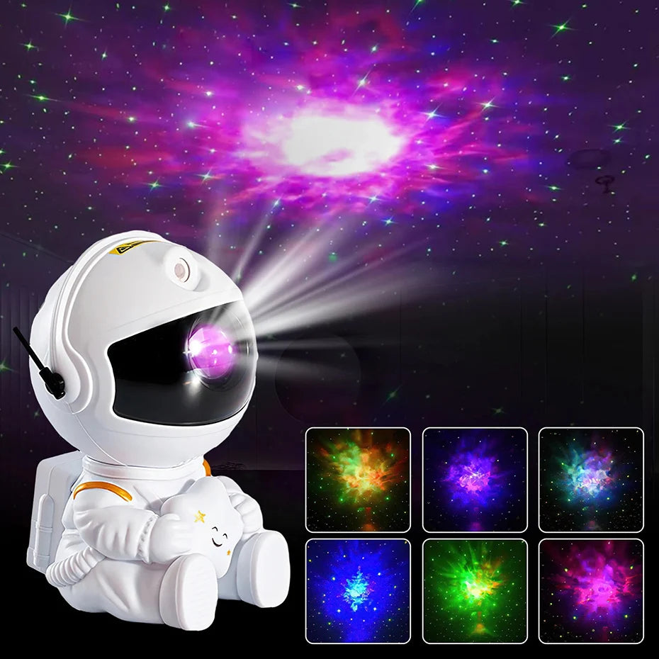 Astronaut Galaxy Projector – Starry Sky & 3D Nebula LED Light.