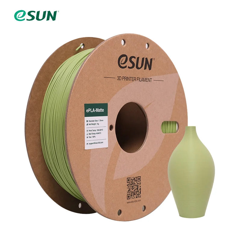 eSUN Matte PLA 3D Printer Filament – 1.75mm, 1KG Spool (2.2 lbs) for 3D Printers