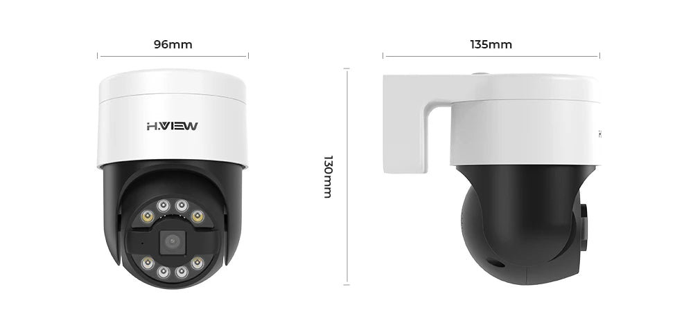 H.View 4K/8MP PoE IP Security Camera – PTZ, Two-Way Audio & Outdoor Surveillance