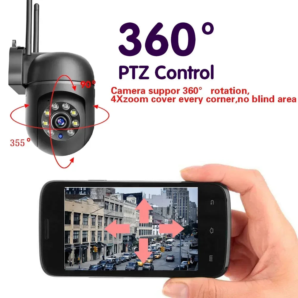 2K Wi-Fi Security Camera with Smart Tracking – Two-Way Audio, PTZ, Night Vision & Advanced Protection