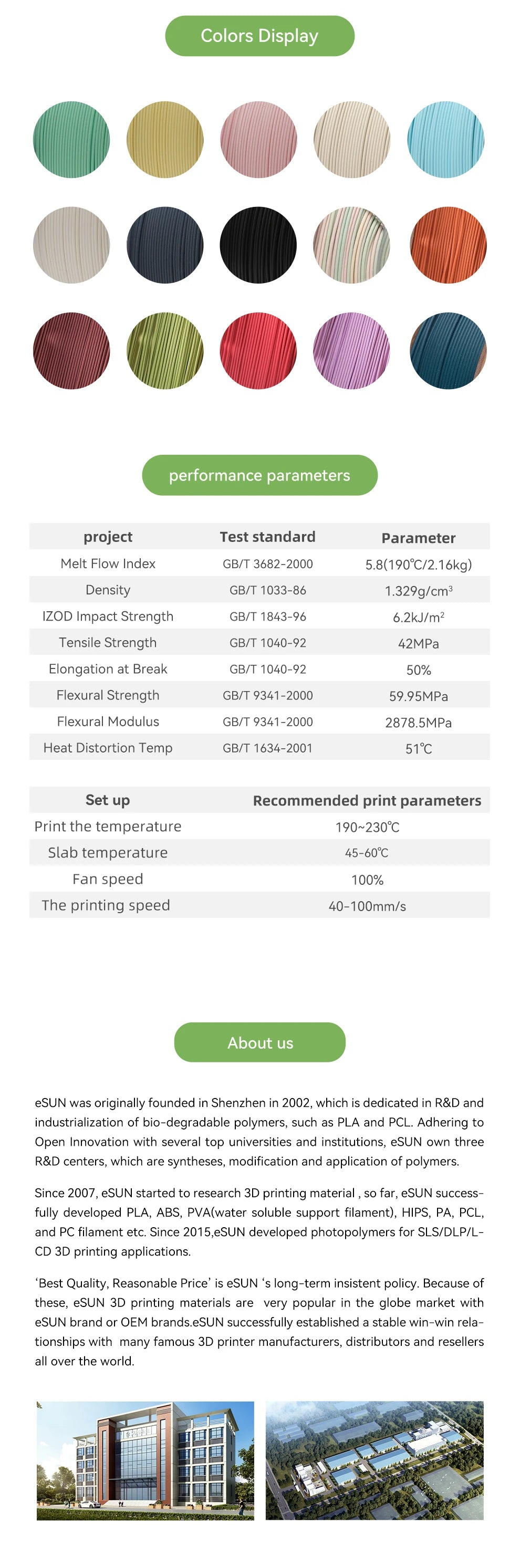 eSUN Matte PLA 3D Printer Filament – 1.75mm, 1KG Spool (2.2 lbs) for 3D Printers