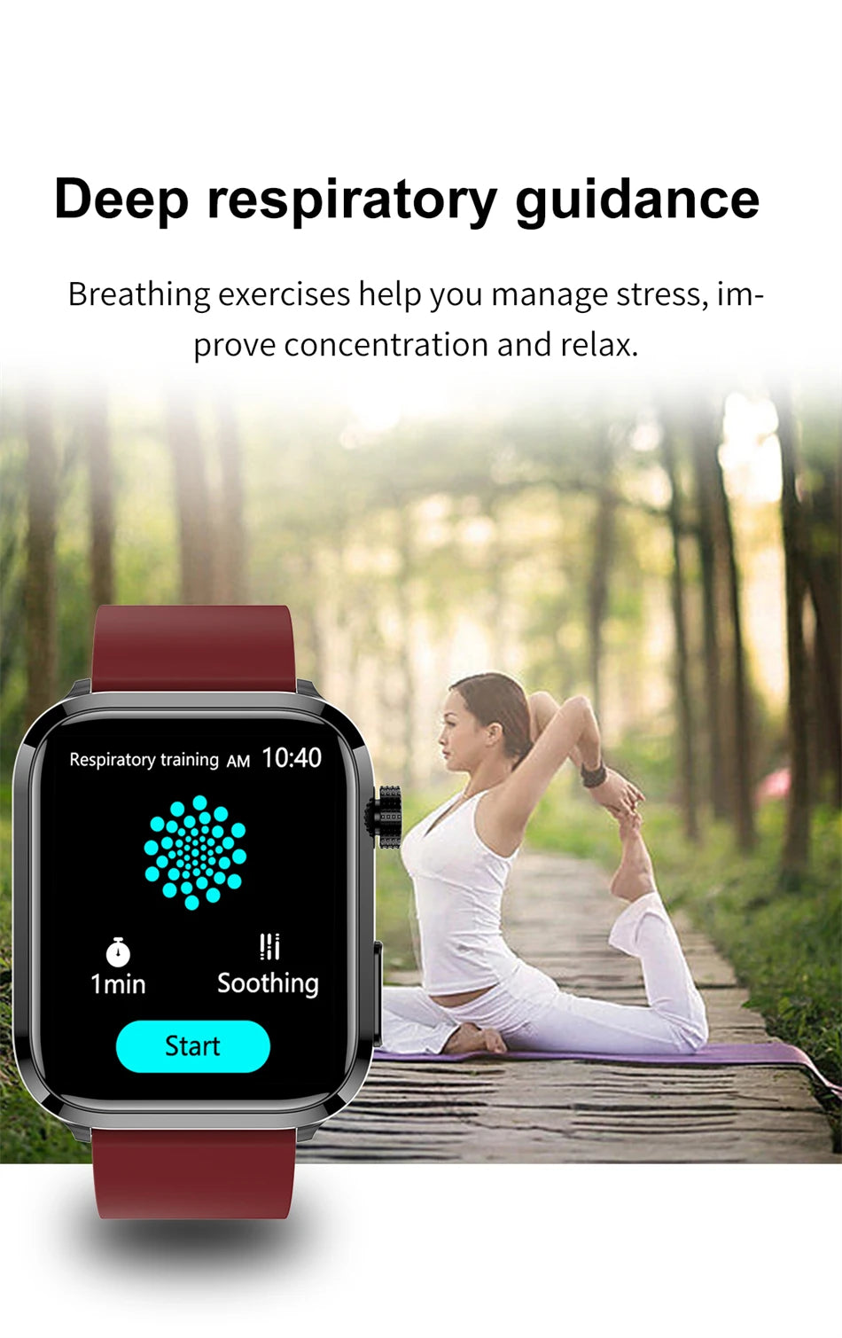 AI Health Smartwatch 2024: ECG+PPG, Medical Diagnosis, Uric Acid, Glucose, Lipids, Bluetooth Calls.