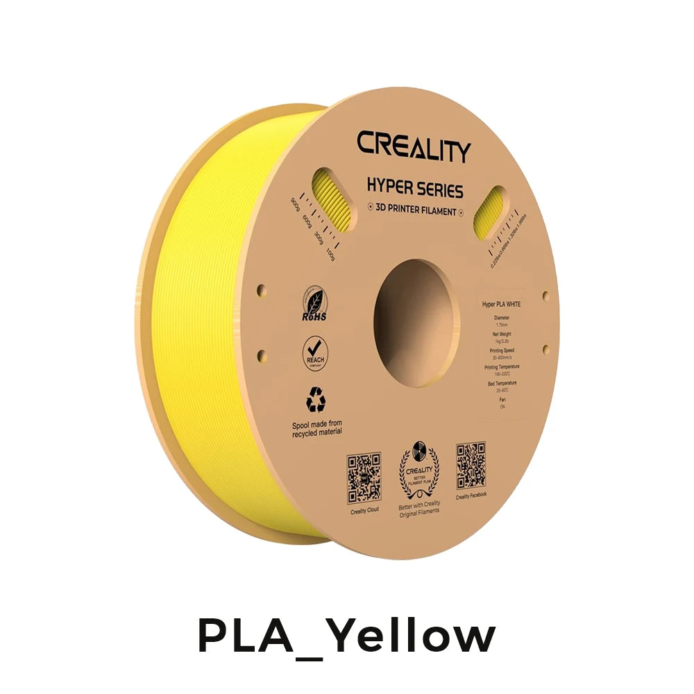 Creality 3D Printer Filament 1.75mm – 1KG Spool (PLA, PETG, ABS, TPU) – Multiple Colour Options