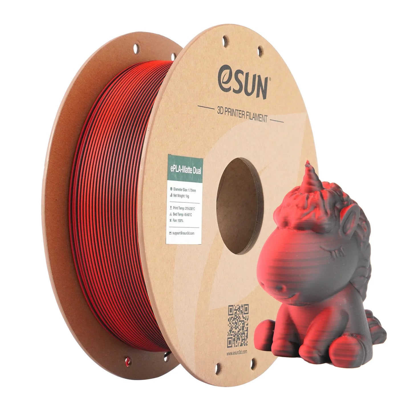 eSUN Matte PLA 3D Printer Filament – 1.75mm, 1KG Spool (2.2 lbs) for 3D Printers