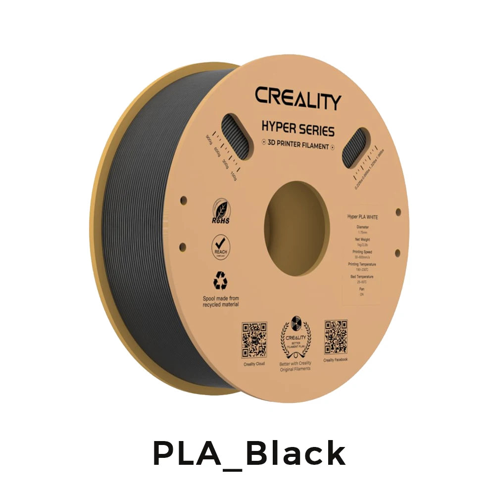 Creality 3D Printer Filament 1.75mm – 1KG Spool (PLA, PETG, ABS, TPU) – Multiple Colour Options