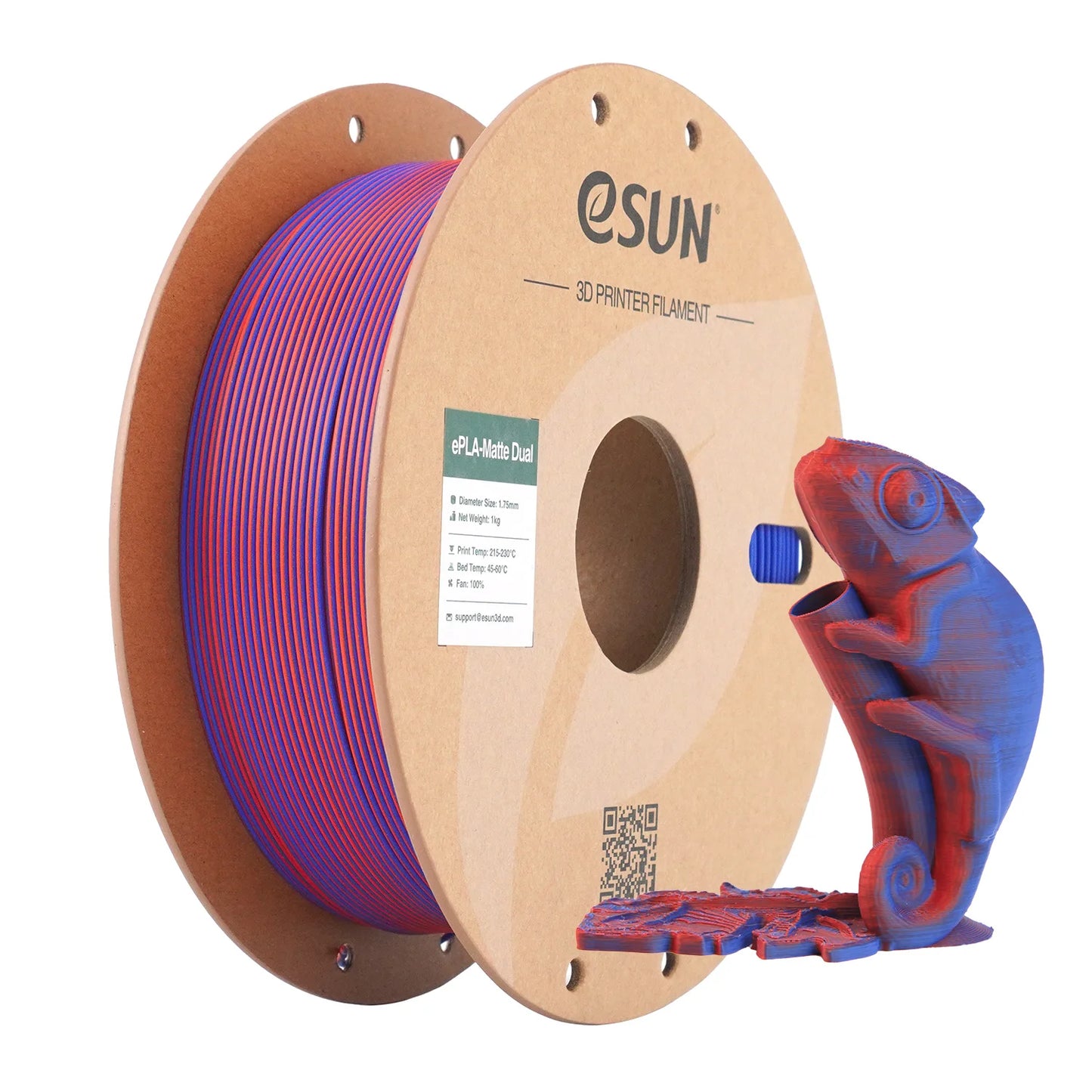 eSUN Matte PLA 3D Printer Filament – 1.75mm, 1KG Spool (2.2 lbs) for 3D Printers