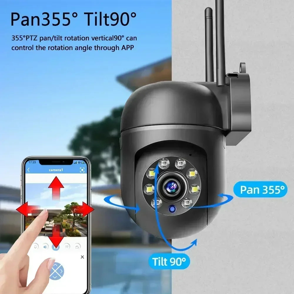 2K Wi-Fi Security Camera with Smart Tracking – Two-Way Audio, PTZ, Night Vision & Advanced Protection