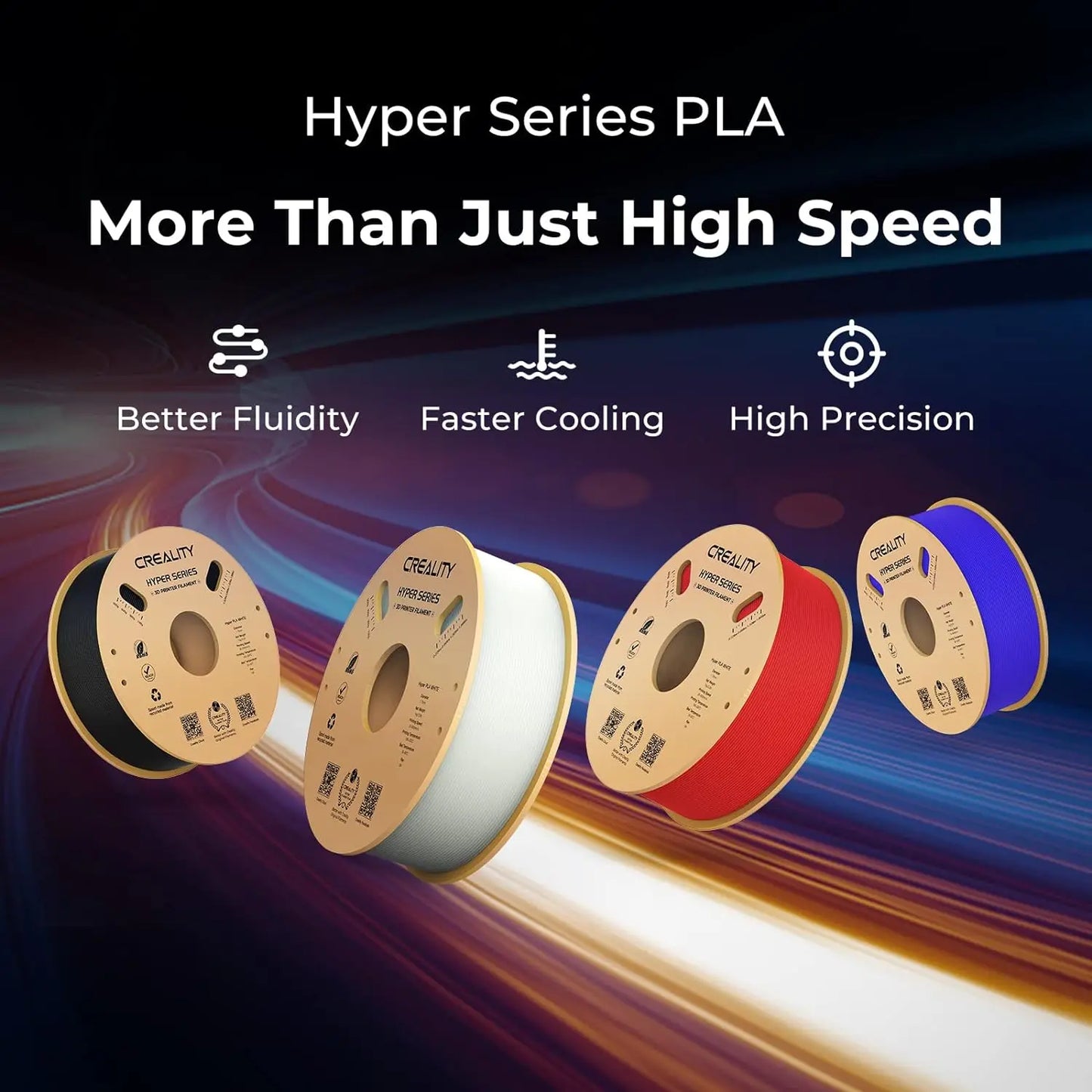 Creality 3D Printer Filament 1.75mm – 1KG Spool (PLA, PETG, ABS, TPU) – Multiple Colour Options