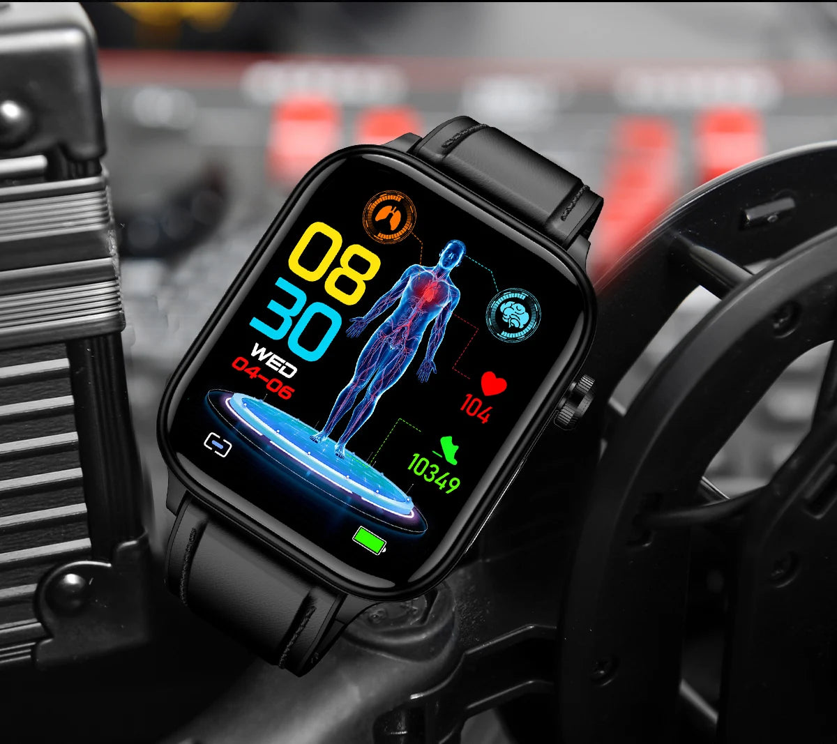 AI Health Smartwatch 2024: ECG+PPG, Medical Diagnosis, Uric Acid, Glucose, Lipids, Bluetooth Calls.