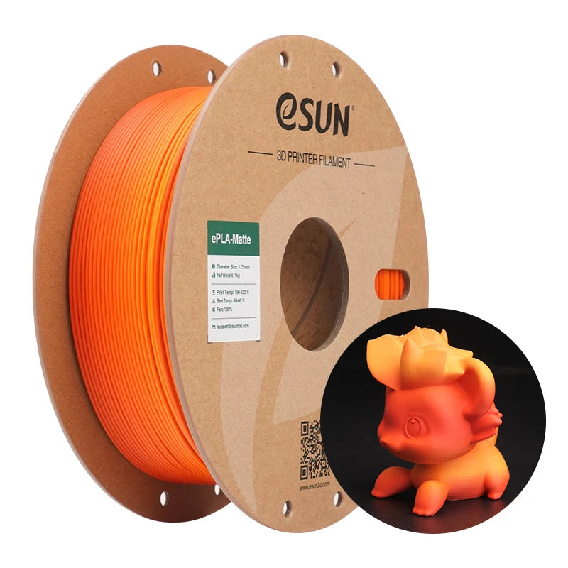 eSUN Matte PLA 3D Printer Filament – 1.75mm, 1KG Spool (2.2 lbs) for 3D Printers