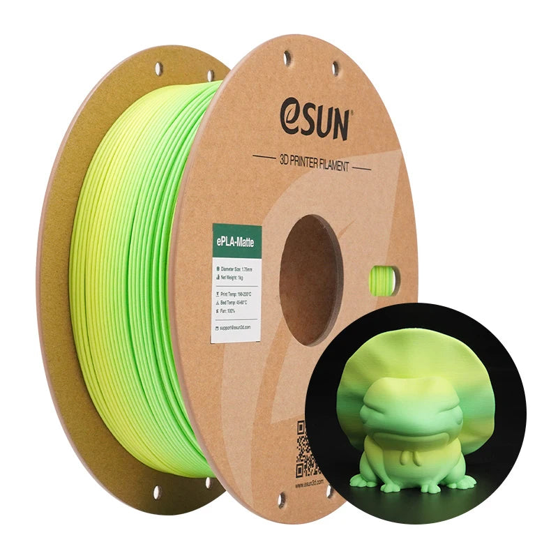 eSUN Matte PLA 3D Printer Filament – 1.75mm, 1KG Spool (2.2 lbs) for 3D Printers