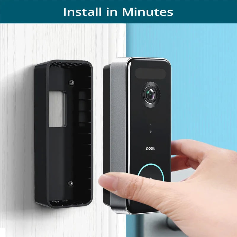 AOSU 5MP Ultra HD 2.4/5G WiFi Video Doorbell Outdoor Camera PIR Motion Detection 2-Way Audio Wireless Door Bell Support Alex