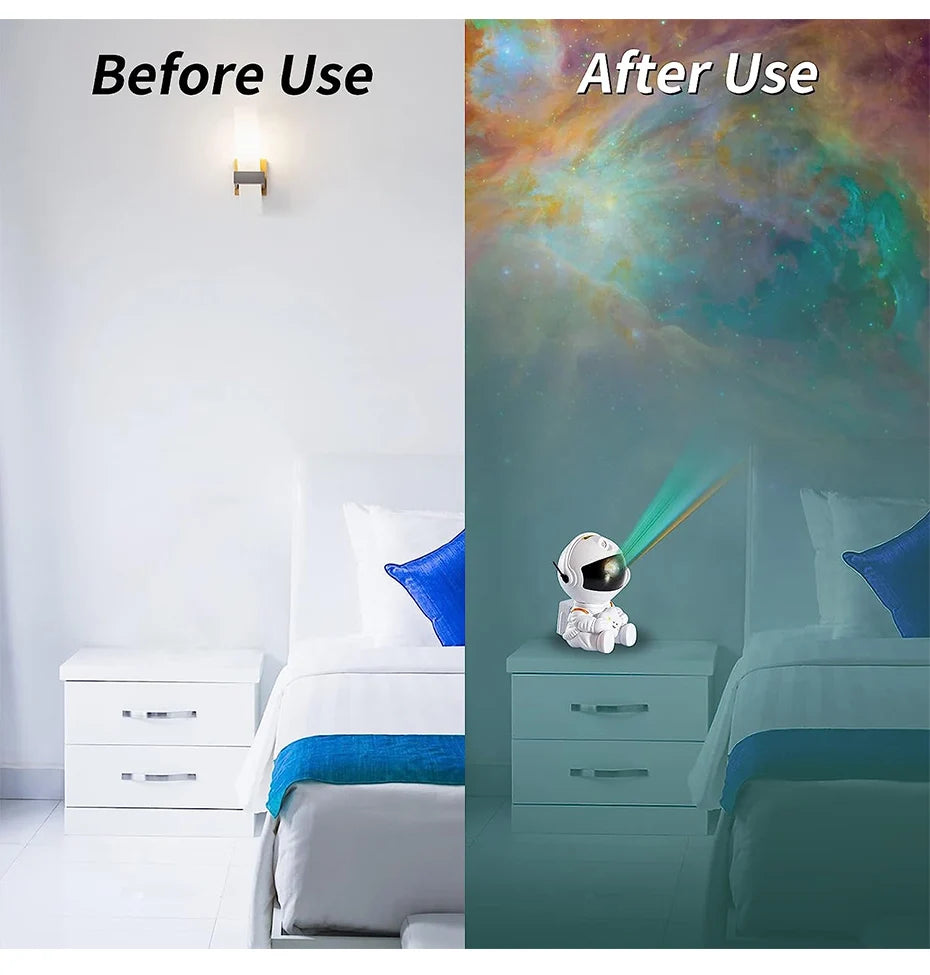 Astronaut Galaxy Projector – Starry Sky & 3D Nebula LED Light.