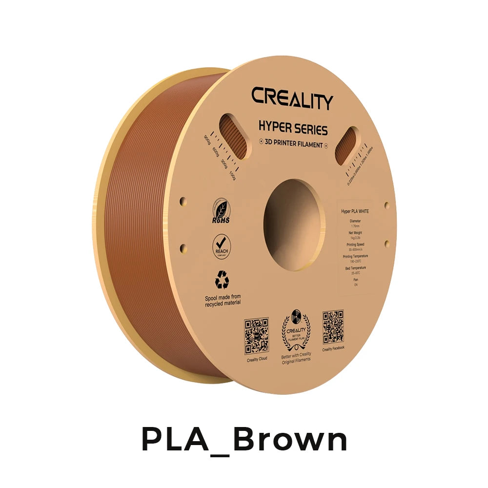 Creality 3D Printer Filament 1.75mm – 1KG Spool (PLA, PETG, ABS, TPU) – Multiple Colour Options