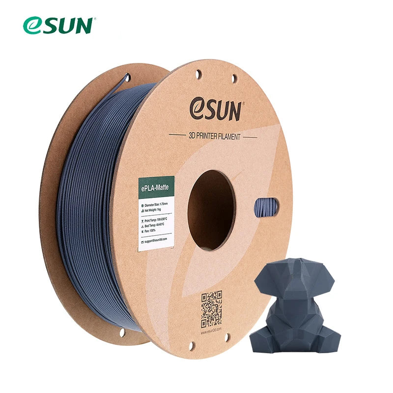 eSUN Matte PLA 3D Printer Filament – 1.75mm, 1KG Spool (2.2 lbs) for 3D Printers