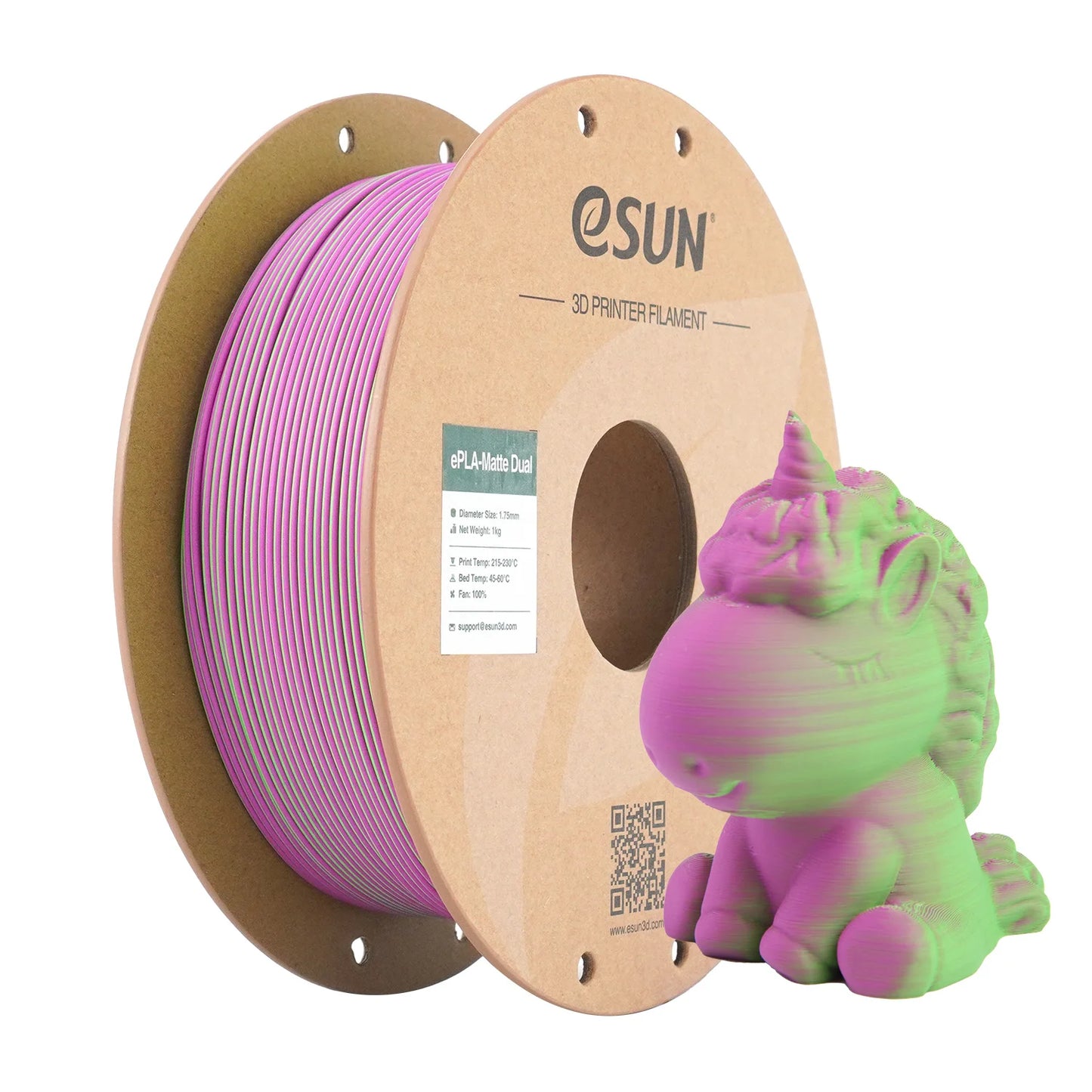 eSUN Matte PLA 3D Printer Filament – 1.75mm, 1KG Spool (2.2 lbs) for 3D Printers