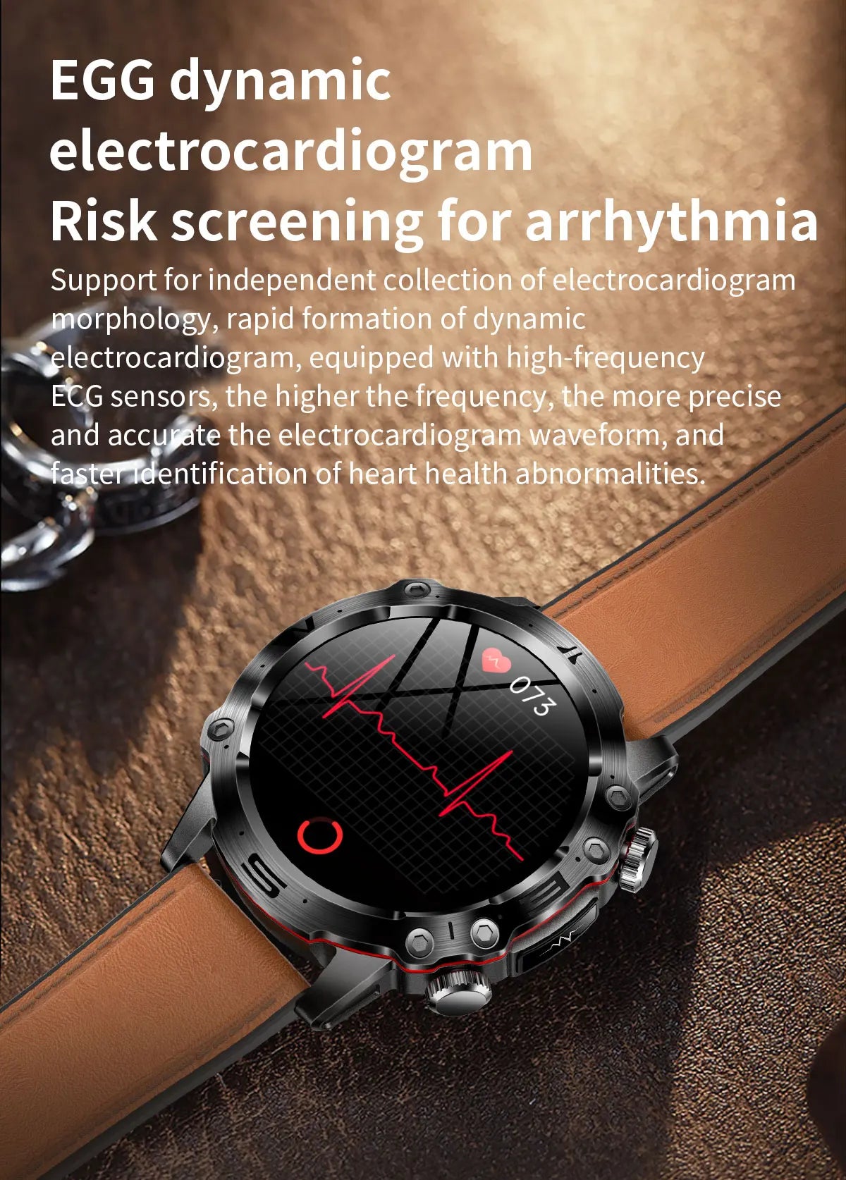 Smartwatch Health: ECG+PPG, Uric Acid, Glucose, Lipids Monitoring, Sports & Bluetooth Calls.