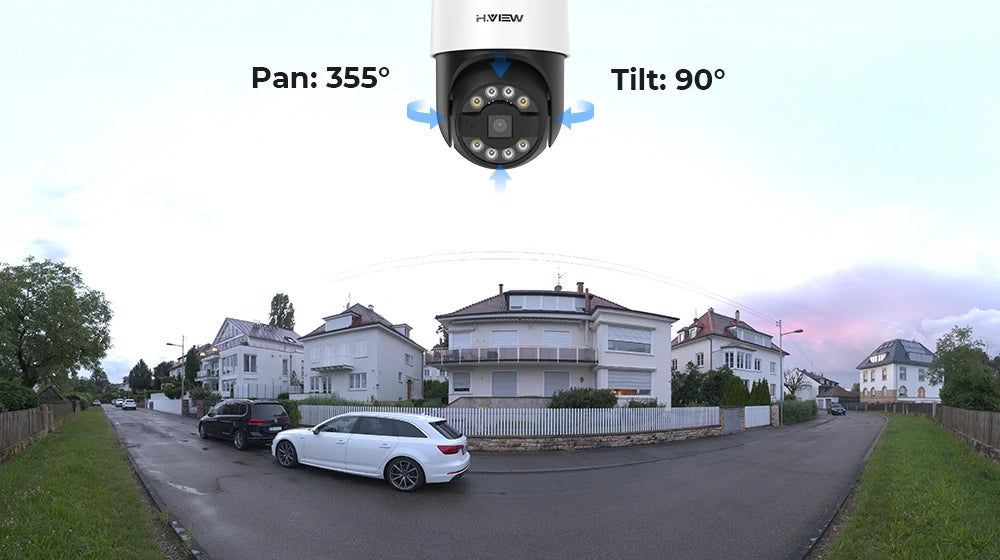 H.View 4K/8MP PoE IP Security Camera – PTZ, Two-Way Audio & Outdoor Surveillance