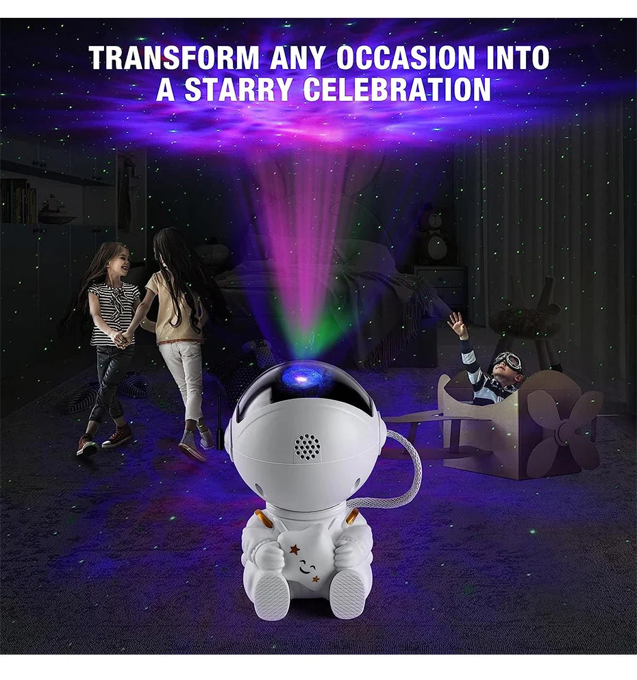 Astronaut Galaxy Projector – Starry Sky & 3D Nebula LED Light.